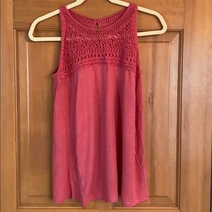 LOFT Crochet Yoke Tank size M